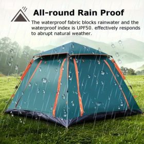 4-5 Person Camping Tent Outdoor Foldable Waterproof Tent with 2 Mosquito Nets Windows Carrying Bag for Hiking Climbing Adventure Fishing