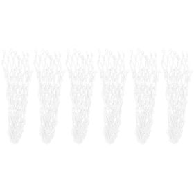 6PCS/Set Net Pocket Long Service Life Billiards Table Pocket for Billiards (White)