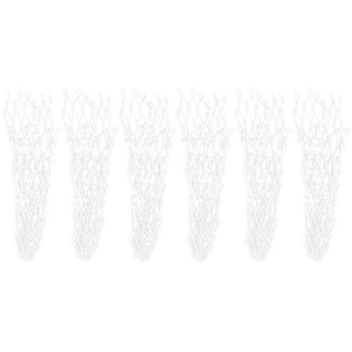 6PCS/Set Net Pocket Long Service Life Billiards Table Pocket for Billiards (White)