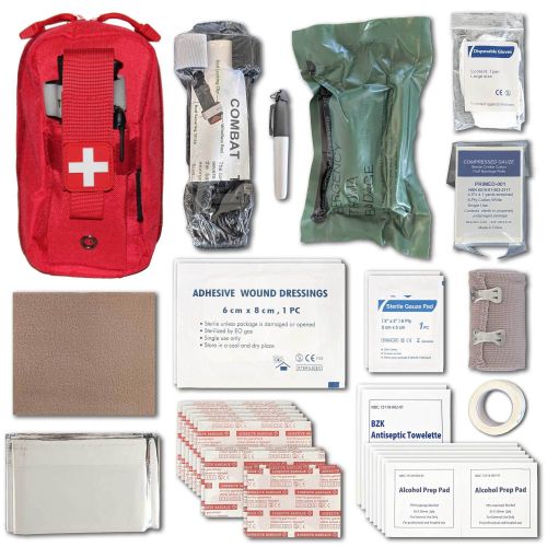 Field First Aid Kit (IFAK) | 44 Piece | Compact Personal First Aid Kit | Backpacking;  Camping;  Emergency;  Travel;  Tactical;  Go Bag;  Bug Out Bag;